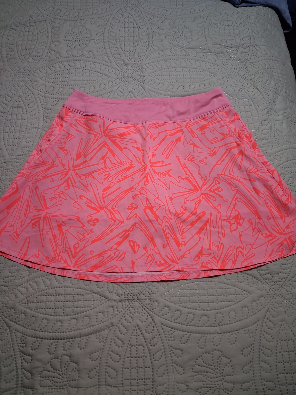 Under Armour Pink and Coral A-Line Athletic Skort - Picture 4 of 8